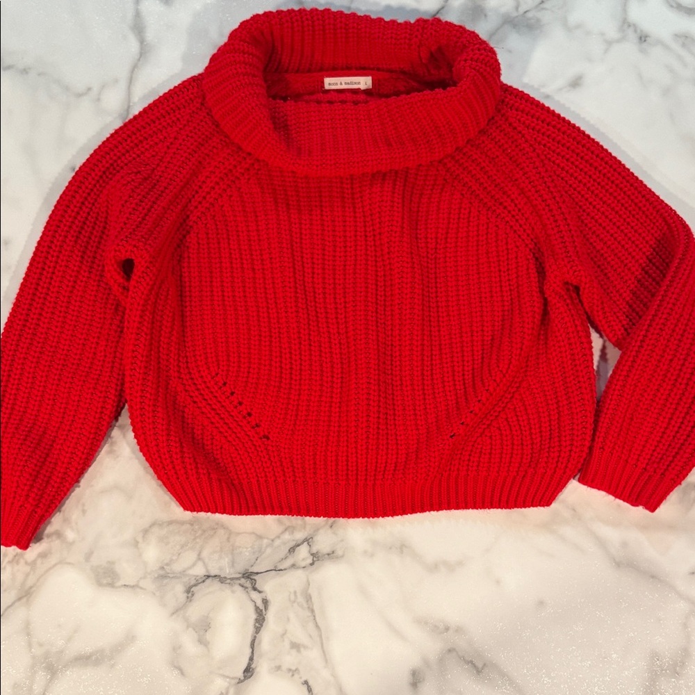moon & madison Red Cowl Neck Sweater 3x30